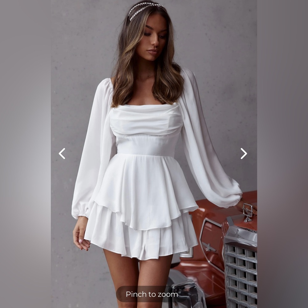 Selfie Leslie Well Versed Long Sleeve Flounce Romper